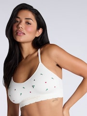Boux Avenue Cherry Embroidered Bralette and Thong - Image 2 of 4