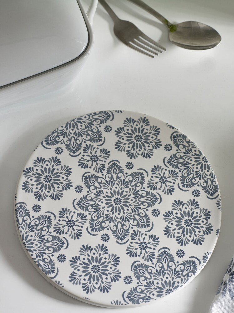 Blue Moroccan Tile Print Trivet - Image 2 of 3