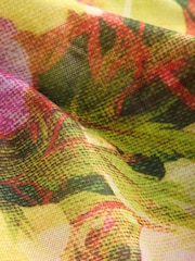 Rose/vert à fleurs - Manches longues Mesh Ruched Top - Image 5 de 6