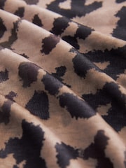 Animal Print Long Sleeve Boho Drawstring Blouse - Image 7 of 7