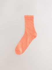 Orange/Stripe - Crochet Ankle Socks 2 Pack - Imagen 2 de 5