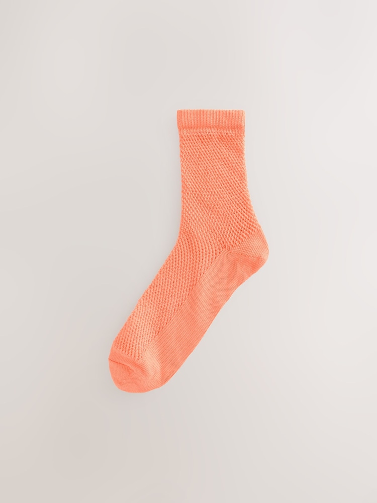 Orange/Stripe - Crochet Ankle Socks 2 Pack - Imagen 2 de 5