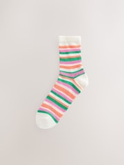 Orange/Stripe - Crochet Ankle Socks 2 Pack - Imagen 3 de 5