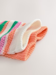 Orange/Stripe - Crochet Ankle Socks 2 Pack - Imagen 4 de 5