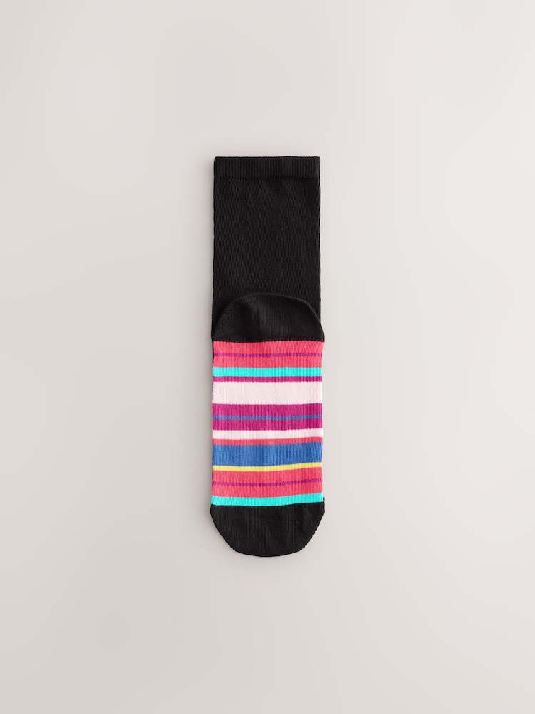 Rayas multicolor - Pack de 5 pares de calcetines tobilleros con detalle en la planta - Imagen 2 de 8 Rayas multicolor - Pack de 5 pares de calcetines tobilleros con detalle en la planta - Imagen 2 de 8