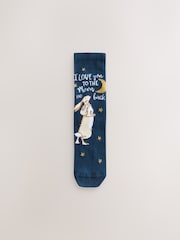 وردي/أزرق - حزمة من 2 جوارب بتصميم مرخص من Guess How Much I Love You - صورة 3 من 5