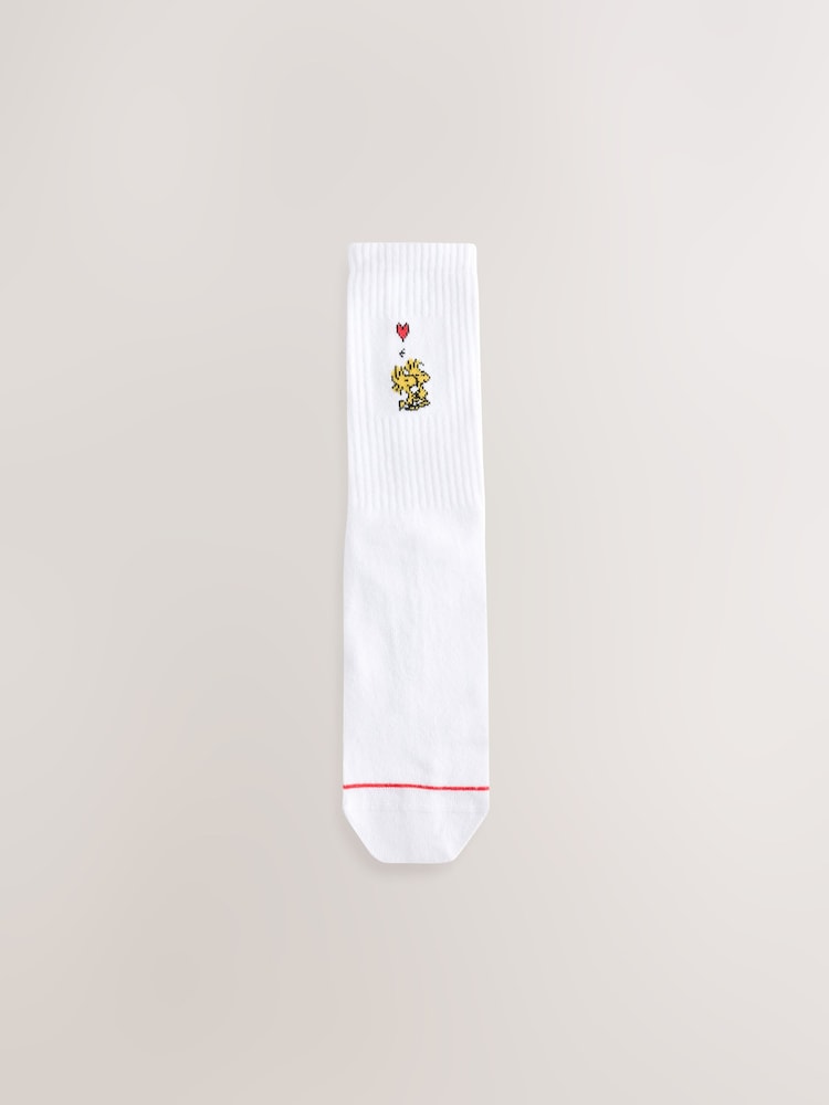 Snoopy Ribbed Sport Ankle Socks 3 Pack With Arch Support - Image 3 of 6