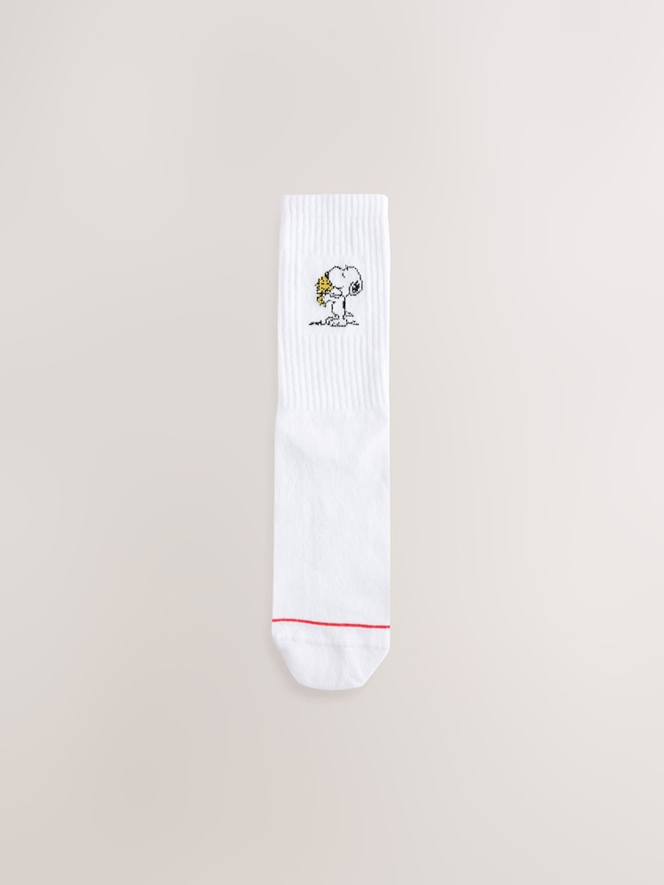 Snoopy Ribbed Sport Ankle Socks 3 Pack With Arch Support - Image 4 of 6