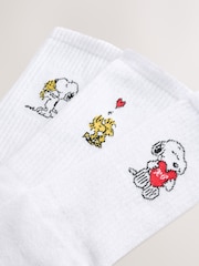 Snoopy Ribbed Sport Ankle Socks 3 Pack With Arch Support - Image 6 of 6
