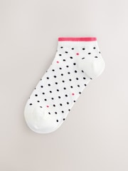 Pink/Grey Strawberry Trainer Socks 4 Pack - Image 2 of 7
