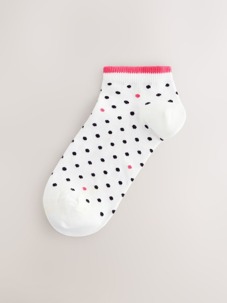 Pink/Grey Strawberry Trainer Socks 4 Pack - Image 2 of 7
