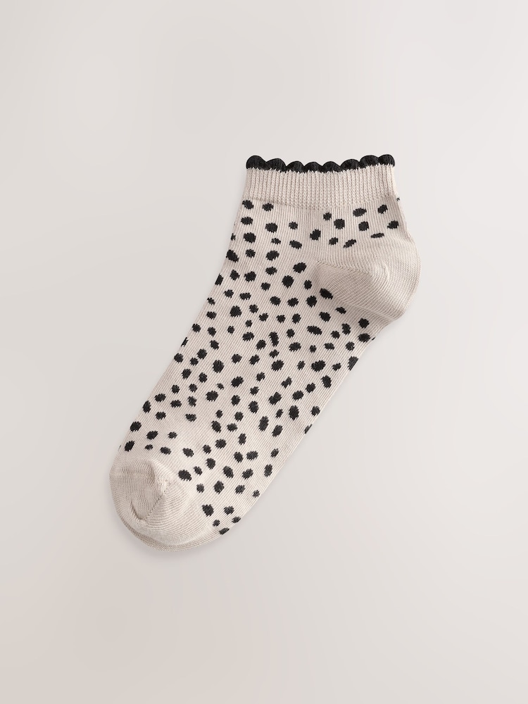 Black & White Safari Trainer Socks 4 Pack - Image 2 of 7