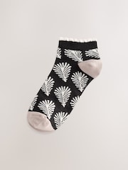 Black & White Safari Trainer Socks 4 Pack - Image 4 of 7