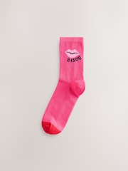 Bisou Slogan - Pack de 4 pares de calcetines tobilleros - Imagen 2 de 7