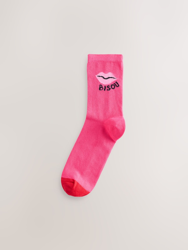 Bisou Slogan - Pack de 4 pares de calcetines tobilleros - Imagen 2 de 7