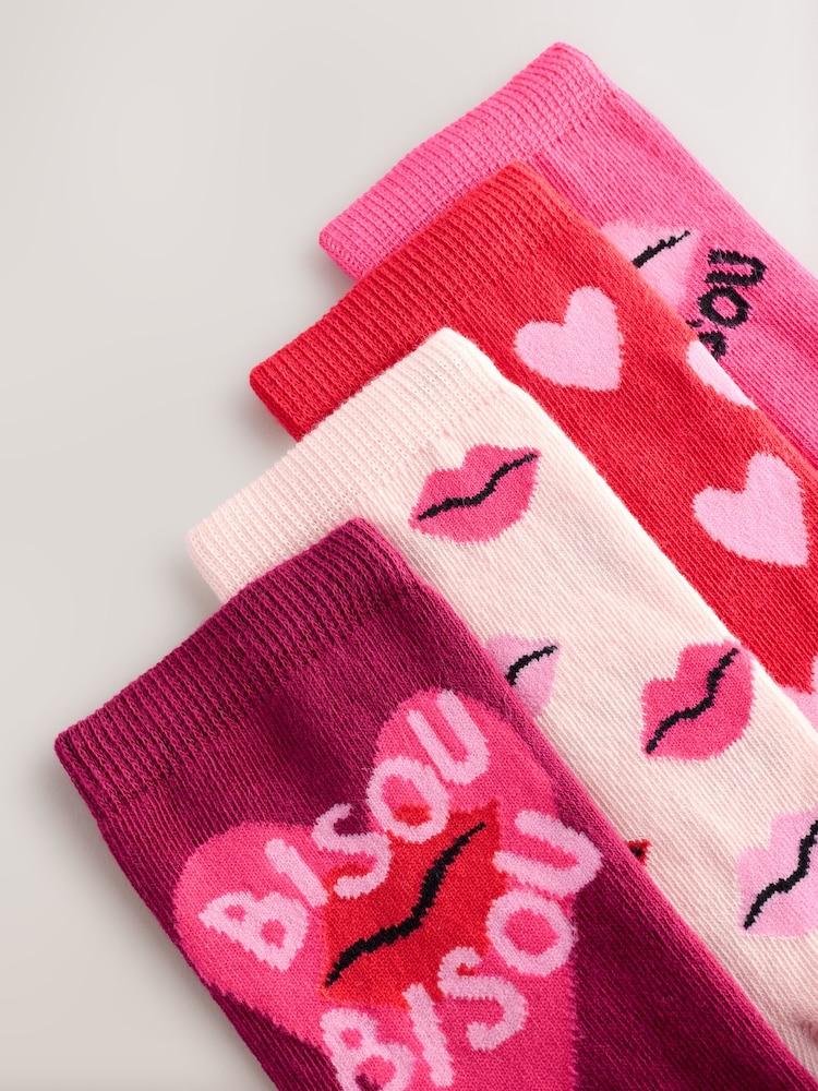 Bisou Slogan - Pack de 4 pares de calcetines tobilleros - Imagen 7 de 7