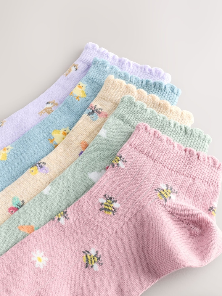Spring Animals Trainer Socks 5 Pack - Image 8 of 8