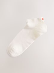 Ecru/Hearts Embroidered Motif Trainers Socks 4 Pack - Image 2 of 7