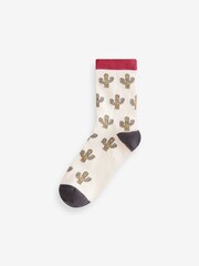 Ochre Yellow Western Ankle Socks 4 Pack - Image 2 of 7