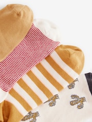 Ochre Yellow Western Ankle Socks 4 Pack - Image 7 of 7