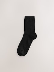 Black Rib Modal Ankle Socks 4 Pack - Image 2 of 4