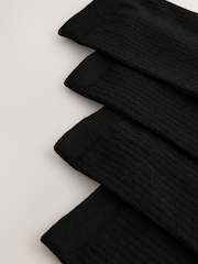 Black Rib Modal Ankle Socks 4 Pack - Image 3 of 4