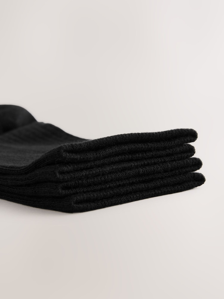 Black Rib Modal Ankle Socks 4 Pack - Image 4 of 4