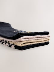 Black Leopard Slogan - Ankle Socks 4 Pack - Image 7 of 7
