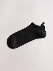 Black/Fruit Embroidered Motif Trainer Socks 4 Pack - Image 2 of 5