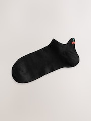Black/Fruit Embroidered Motif Trainer Socks 4 Pack - Image 3 of 5