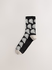 Black/White Safari Ankle Sock 4 Pack - Image 3 of 7