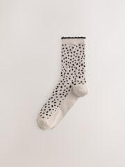 Black/White Safari Ankle Sock 4 Pack - Image 5 of 7