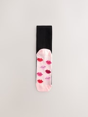 Bisou Slogan Footbed Ankle Socks 4 Pack - Image 3 of 6