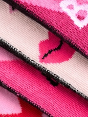 Bisou Slogan Footbed Ankle Socks 4 Pack - Image 5 of 6