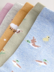 Farmyard Conversational Ankle Socks 5 Pack - Image 8 of 8