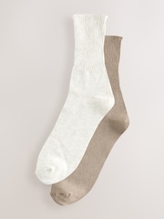 Green / Ecru Ankle Socks 2 Pack - Image 1 of 5