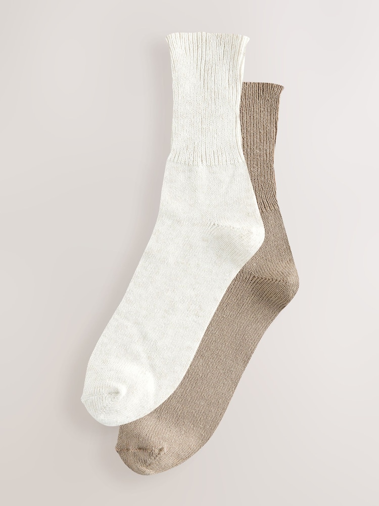 Green / Ecru Ankle Socks 2 Pack - Image 1 of 5