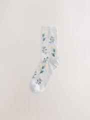 Vert/jaune floral - Paquet de chaussettes de cheville 4 - Image 2 de 7