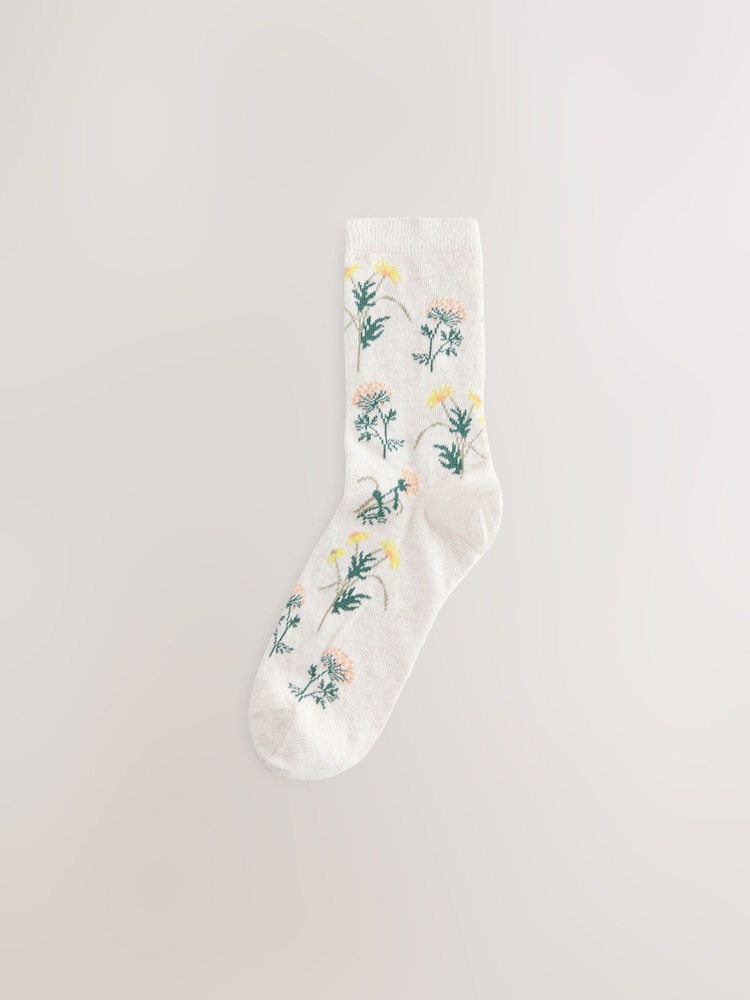 Green/Yellow Floral - Set van 4 paar enkelsokken - Image 3 of 7