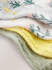 Vert/jaune floral - Paquet de chaussettes de cheville 4 - Image 7 de 7