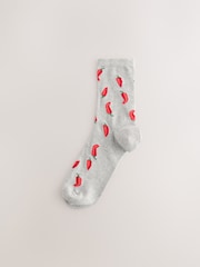 Estampado de pimientos - Pack de 4 pares de calcetines tobilleros - Imagen 2 de 7