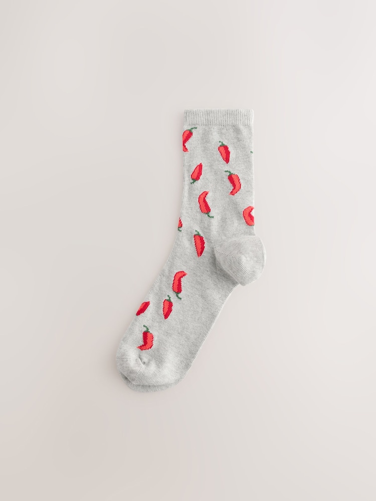 Estampado de pimientos - Pack de 4 pares de calcetines tobilleros - Imagen 2 de 7