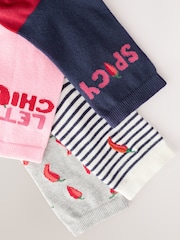 Estampado de pimientos - Pack de 4 pares de calcetines tobilleros - Imagen 7 de 7