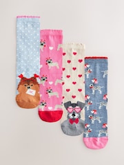 Valentines Dogs Ankle Socks 4 Pack - Image 1 of 3
