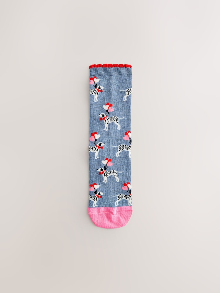 Valentines Dogs Ankle Socks 4 Pack - Image 2 of 3