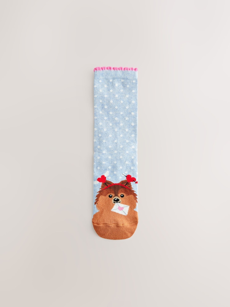 Valentines Dogs Ankle Socks 4 Pack - Image 3 of 3
