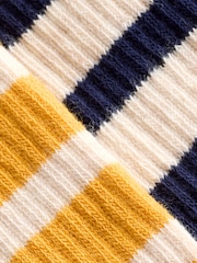 Navy/Ochre Next Active Sports Walking Ankle Socks 2 Pack - Image 4 of 5