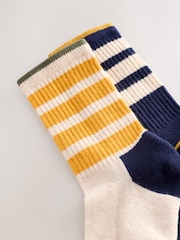 Navy/Ochre Next Active Sports Walking Ankle Socks 2 Pack - Image 5 of 5