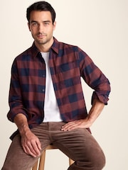 Tog 24 Blue Marcel Brushed Flannel Check Shirt - Image 4 of 7
