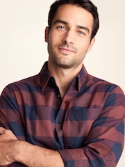 Tog 24 Blue Marcel Brushed Flannel Check Shirt - Image 5 of 7
